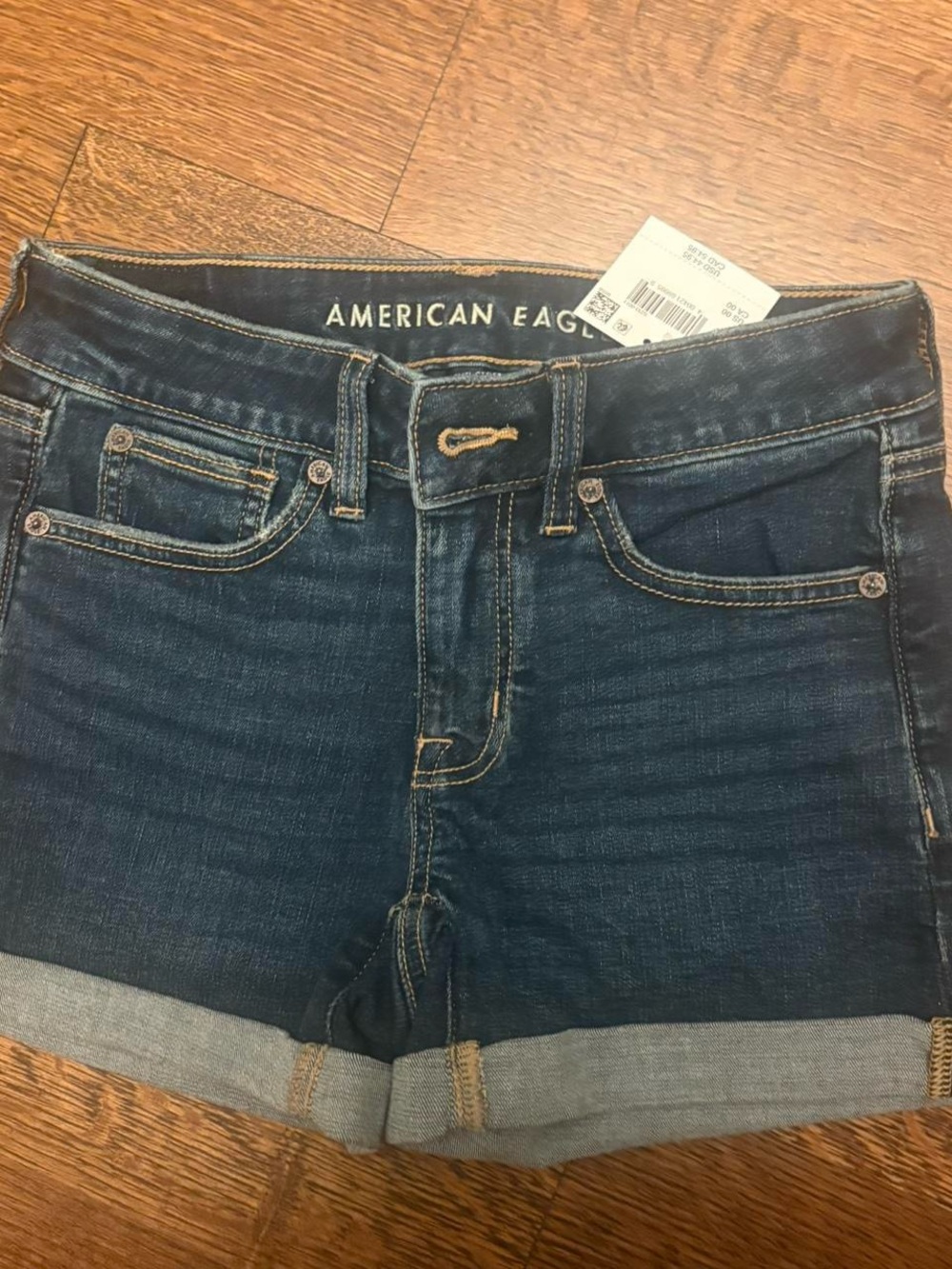 American Eagle Outfitters Dark Blue Boyfriend Denim Shorts